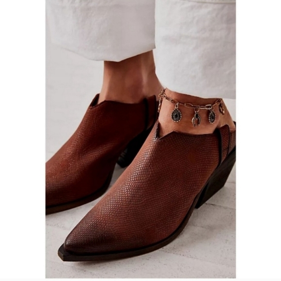 Free People Shoes - Free people Marfa  brown cowboy  western mule shoe size 6.5